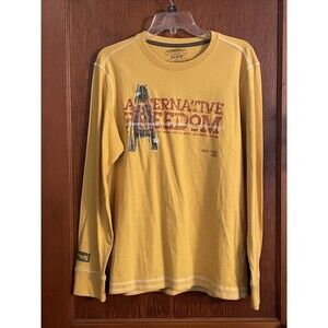 XIOS New York Graphic TShirt Long Sleeve Mens L 100% Cotton Alternate Freedom